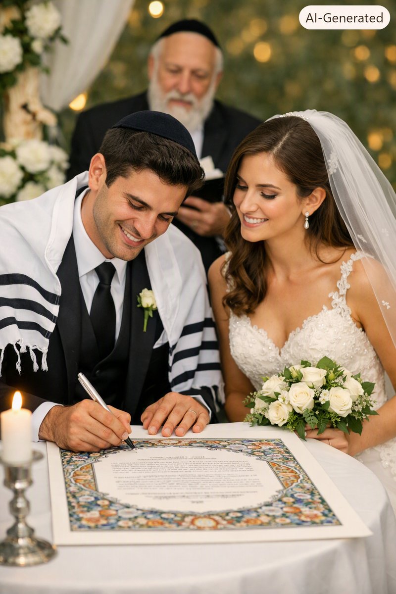 Jewish wedding chuppah ceremony